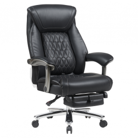 Irodai szék. fekete ekobőr/króm. teherbírás 150 kg. URIEN