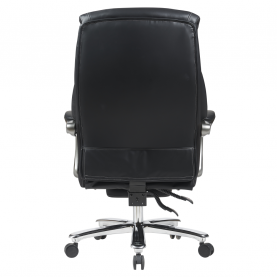 Irodai szék. fekete ekobőr/króm. teherbírás 150 kg. URIEN