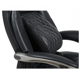 Irodai szék. fekete ekobőr/króm. teherbírás 150 kg. URIEN