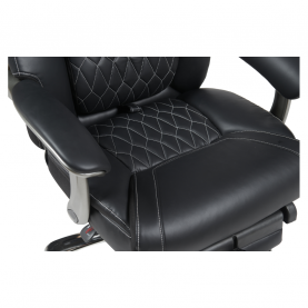 Irodai szék. fekete ekobőr/króm. teherbírás 150 kg. URIEN