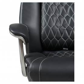 Irodai szék. fekete ekobőr/króm. teherbírás 150 kg. URIEN