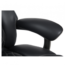 Irodai szék. fekete ekobőr/króm. teherbírás 150 kg. URIEN