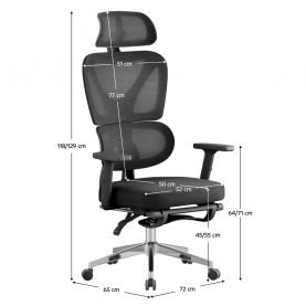 Irodai szék. fekete/króm. DEMOS