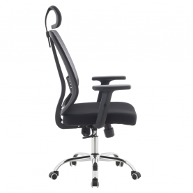 Irodai szék. fekete/króm. teherbírás 150 kg. DUVAL