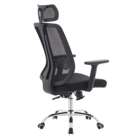 Irodai szék. fekete/króm. teherbírás 150 kg. DUVAL