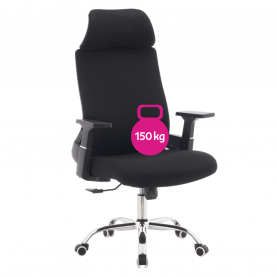 Irodai szék. fekete/króm. teherbírás 150 kg. HOLGER