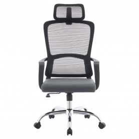 Irodai szék. fekete/szürke/króm. teherbírás 150 kg. RANDY