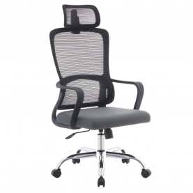 Irodai szék. fekete/szürke/króm. teherbírás 150 kg. RANDY