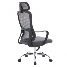 Irodai szék. fekete/szürke/króm. teherbírás 150 kg. RANDY