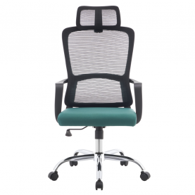 Irodai szék. fekete/zold/króm. teherbírás 150 kg. RANDY