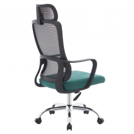 Irodai szék. fekete/zold/króm. teherbírás 150 kg. RANDY