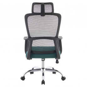 Irodai szék. fekete/zold/króm. teherbírás 150 kg. RANDY