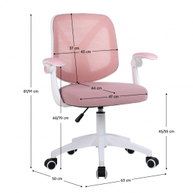 Irodai szék. rózsaszín/fehér. SOLARI Irodai szék. rózsaszín/fehér. SOLARI