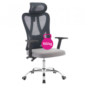 Irodai szék. sotétszürke/világosszürke/króm. teherbírás 150 kg. ADEMIR Irodai szék. sotétszürke/világosszürke/króm. teherbírás 150 kg. ADEMIR