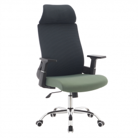 Irodai szék. sotétszürke/zold/króm. teherbírás 150 kg. HOLGER