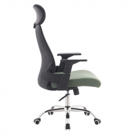 Irodai szék. sotétszürke/zold/króm. teherbírás 150 kg. HOLGER