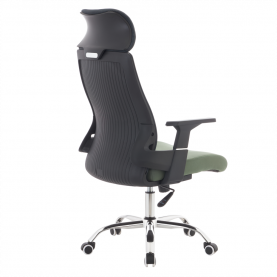 Irodai szék. sotétszürke/zold/króm. teherbírás 150 kg. HOLGER