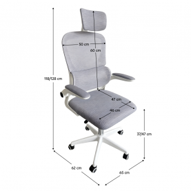 Irodai szék. szürke/fehér. FERIS