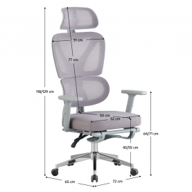 Irodai szék. szürke/króm. DEMOS