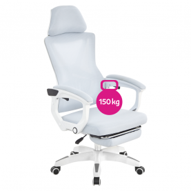 Irodai szék. világosszürke/fehér. teherbírás 150 kg. MALVIN