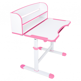 Novekvő íróasztal és szék. rózsaszín/fehér. set ZION