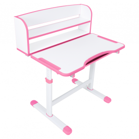 Novekvő íróasztal és szék. rózsaszín/fehér. set ZION