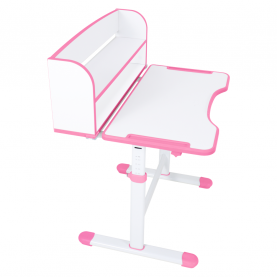 Novekvő íróasztal és szék. rózsaszín/fehér. set ZION