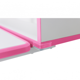 Novekvő íróasztal és szék. rózsaszín/fehér. set ZION