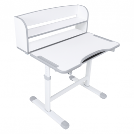 Novekvő íróasztal és szék. szürke/fehér. set ZION