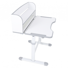 Novekvő íróasztal és szék. szürke/fehér. set ZION