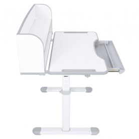 Novekvő íróasztal és szék. szürke/fehér. set ZION