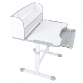 Novekvő íróasztal és szék. szürke/fehér. set ZION