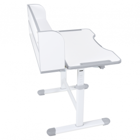 Novekvő íróasztal és szék. szürke/fehér. set ZION