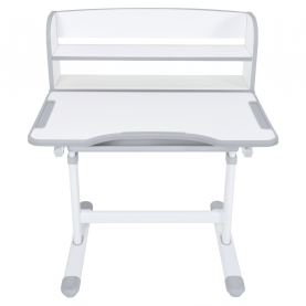 Novekvő íróasztal és szék. szürke/fehér. set ZION