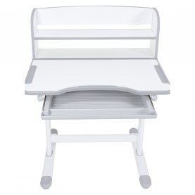 Novekvő íróasztal és szék. szürke/fehér. set ZION