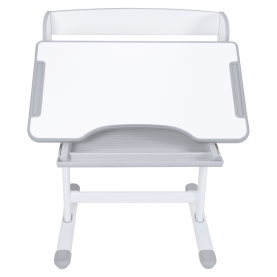 Novekvő íróasztal és szék. szürke/fehér. set ZION