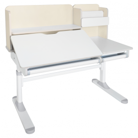 Novekvő íróasztal. natúr/fehér. LEDIN