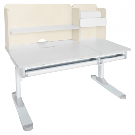 Novekvő íróasztal. natúr/fehér. LEDIN