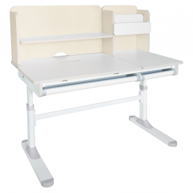 Novekvő íróasztal. natúr/fehér. LEDIN