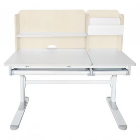 Novekvő íróasztal. natúr/fehér. LEDIN