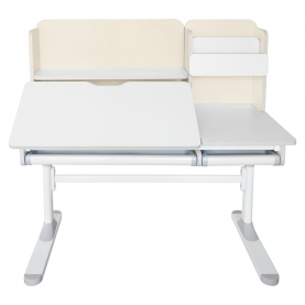 Novekvő íróasztal. natúr/fehér. LEDIN