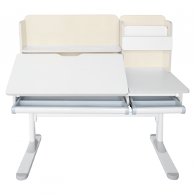 Novekvő íróasztal. natúr/fehér. LEDIN