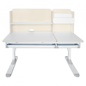 Novekvő íróasztal. natúr/fehér. LEDIN