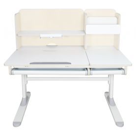 Novekvő íróasztal. natúr/fehér. LEDIN