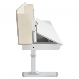 Novekvő íróasztal. natúr/fehér. LEDIN