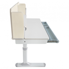 Novekvő íróasztal. natúr/fehér. LEDIN