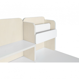 Novekvő íróasztal. natúr/fehér. LEDIN