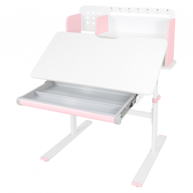 Novekvő íróasztal. rózsaszín/fehér. ADAN