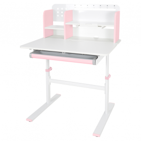 Novekvő íróasztal. rózsaszín/fehér. ADAN