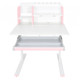 Novekvő íróasztal. rózsaszín/fehér. ADAN